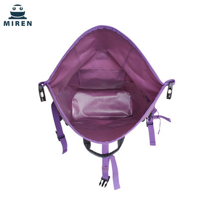 500D PVC 재료 방수 건조 가방 배낭 보라색 용량 30L